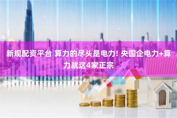 新规配资平台 算力的尽头是电力! 央国企电力+算力就这4家正宗