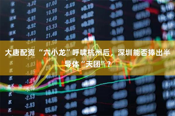 大唐配资 “六小龙”呼啸杭州后，深圳能否捧出半导体“天团”？
