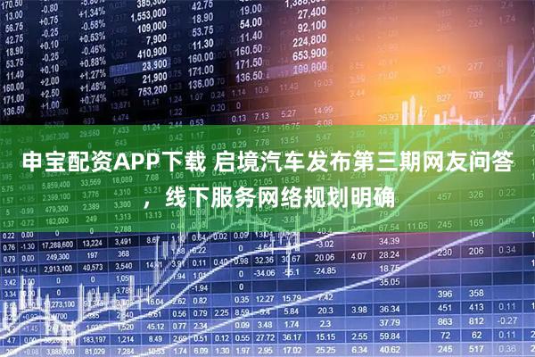 申宝配资APP下载 启境汽车发布第三期网友问答，线下服务网络规划明确